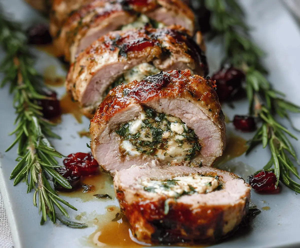 Stuffed Pork Tenderloin (Best Holiday