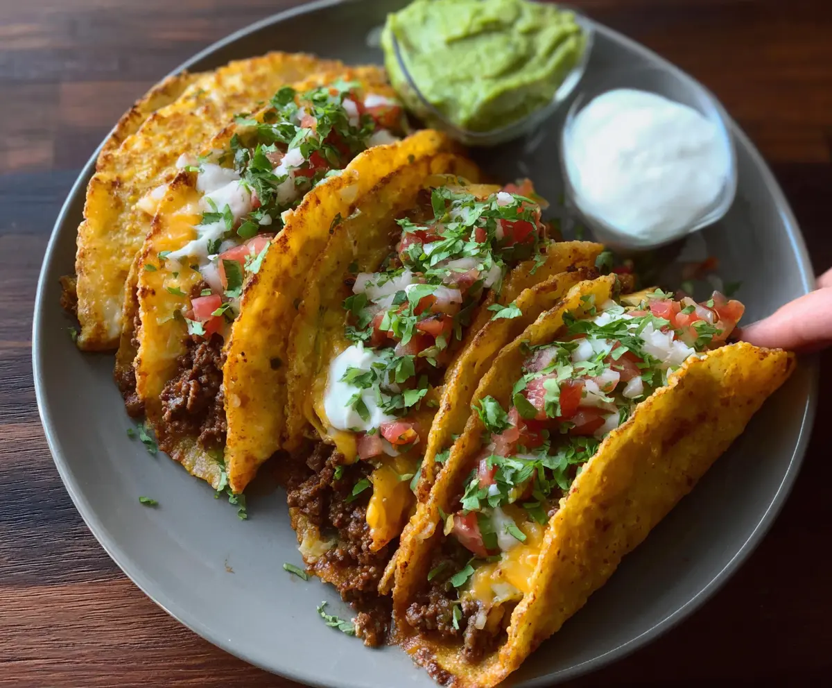 Cheesy Rotel Tacos