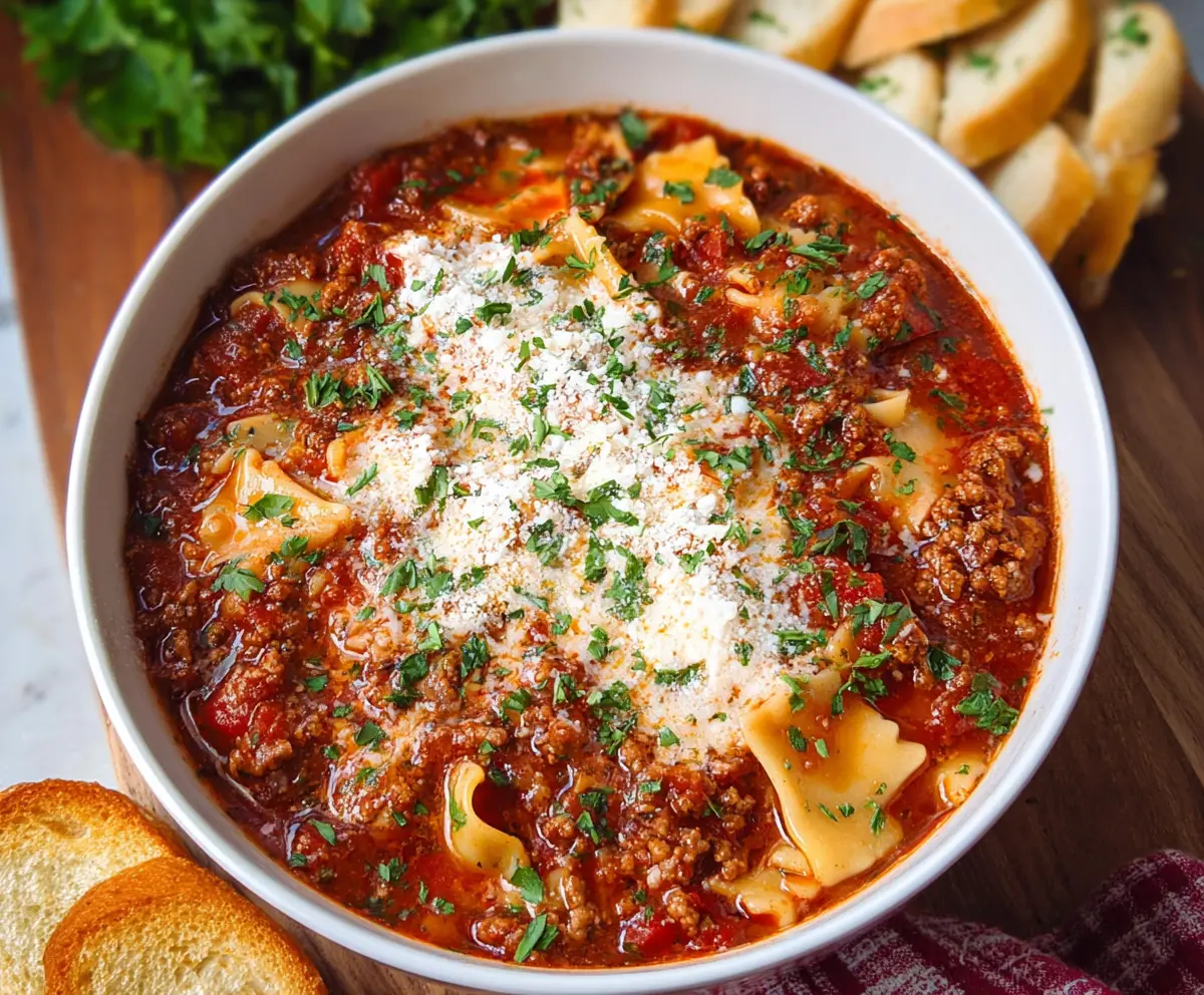 Crockpot Lasagna Soup