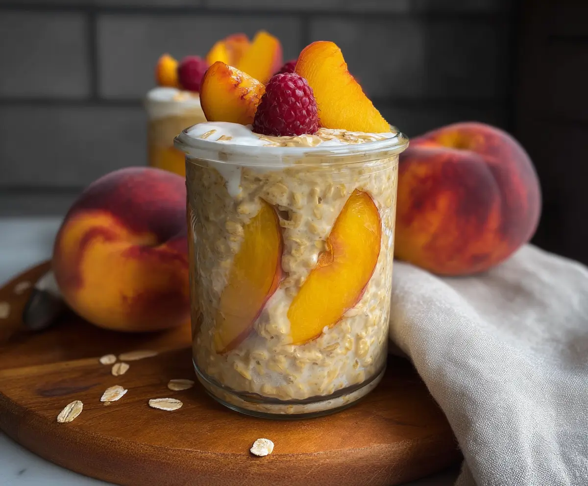 Peaches & Cream Overnight Oats