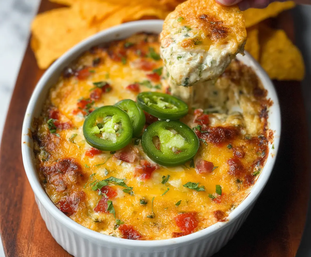 Baked Chuy's Jalapeno Chicken Dip