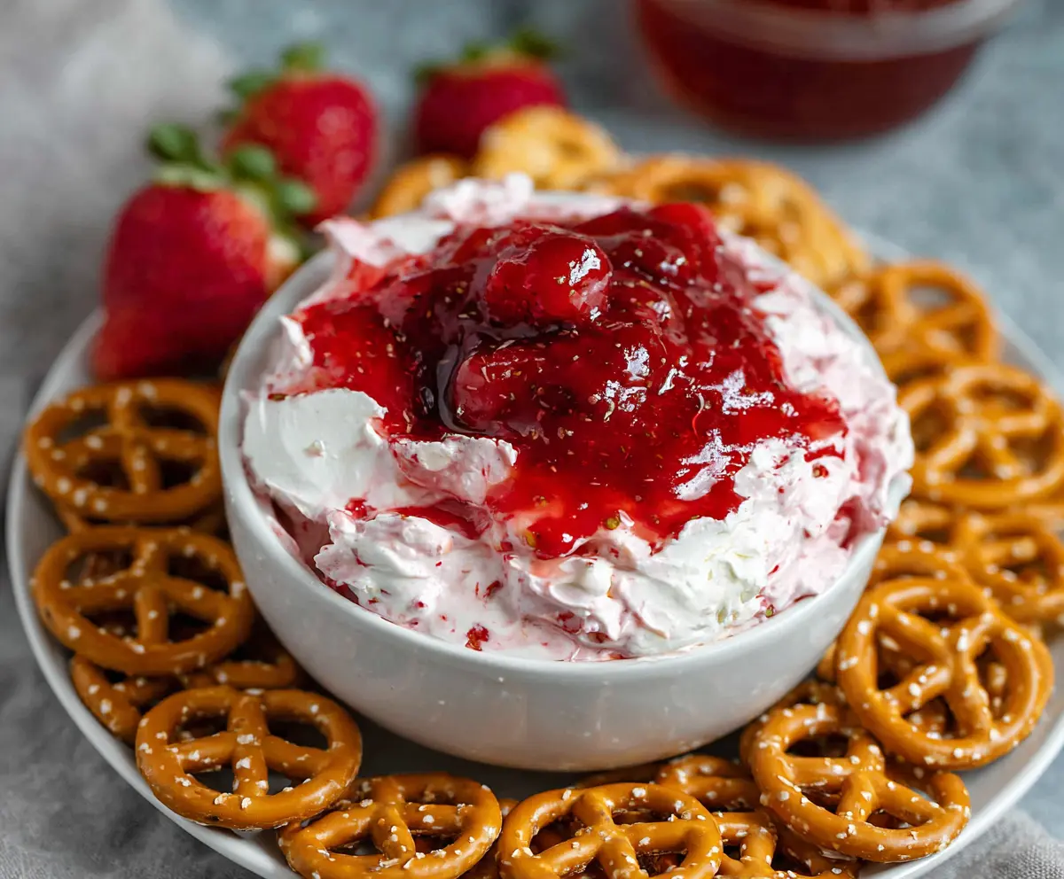 Easy Strawberry Pretzel Salad Dip