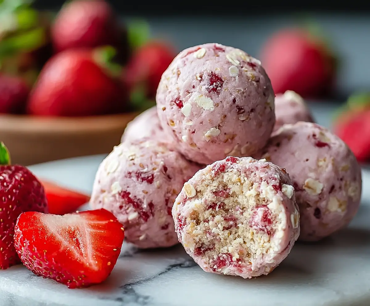 Strawberry Cheesecake Protein Balls