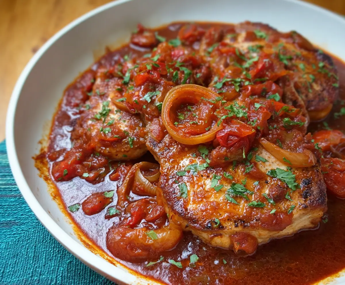 Tomato Pork Loin Chops