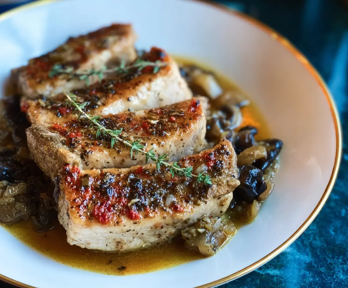 Juicy Whole30 Instant Pot pork chops cooked to perfection in a flavorful sauce.