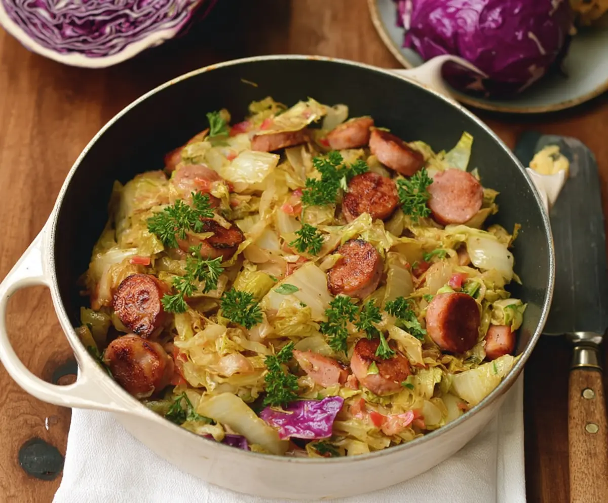 Cabbage and Sausage Side Dish
