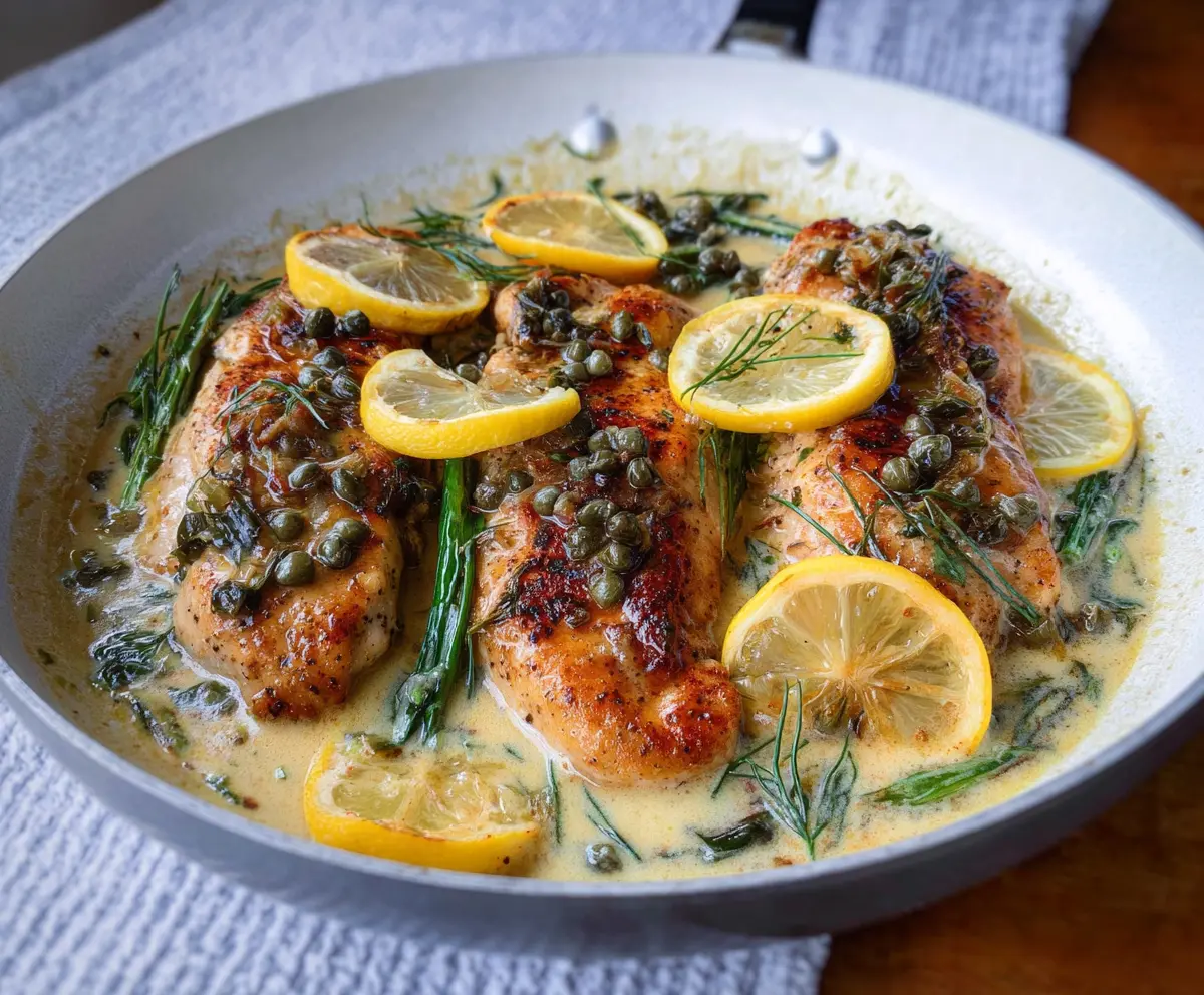 Creamy Lemon Caper Chicken