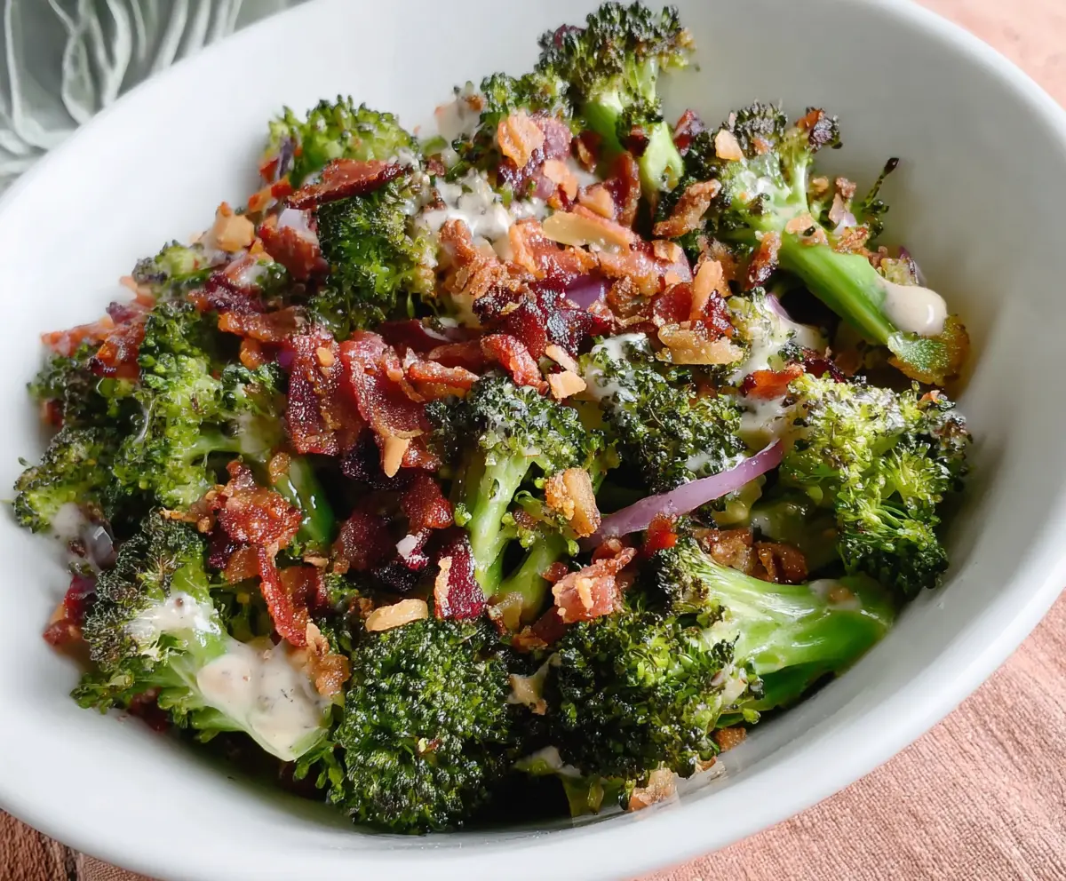 Roasted Broccoli Bacon Crunch Salad