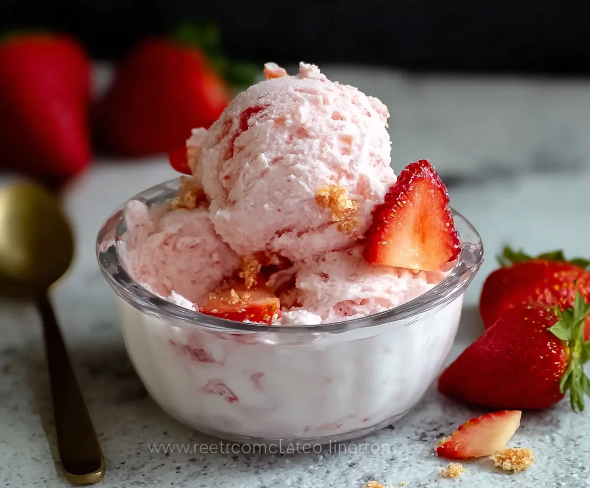 Strawberry Cottage Cheese Ice Cream (High Protein Low Carb)