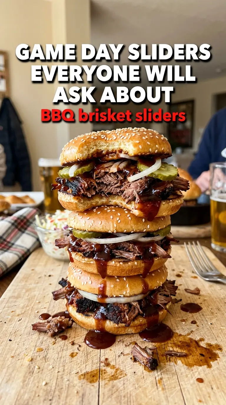 BBQ Brisket Sliders smoky saucy toasted