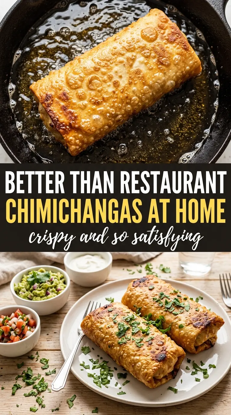 Beef and Cheese Chimichangas crispy golden