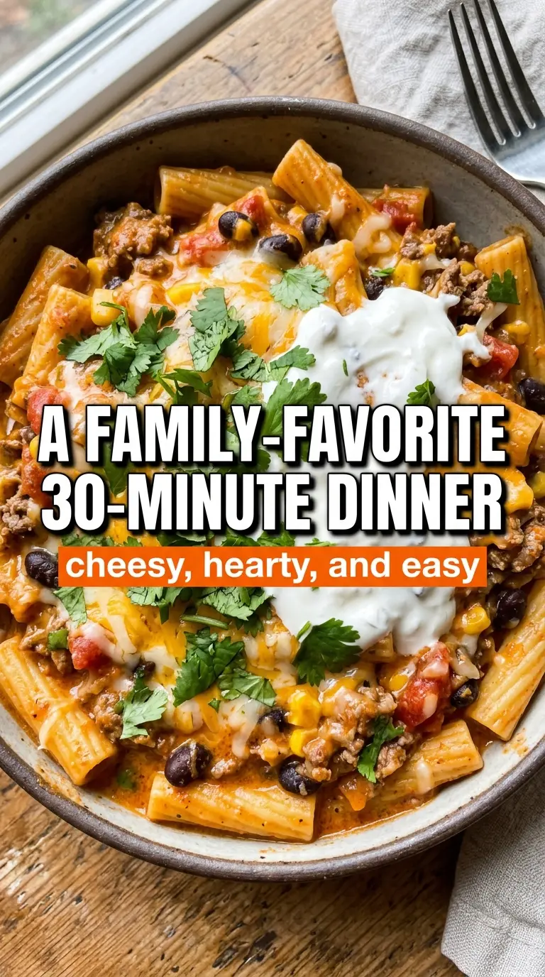 Beef Taco Pasta
