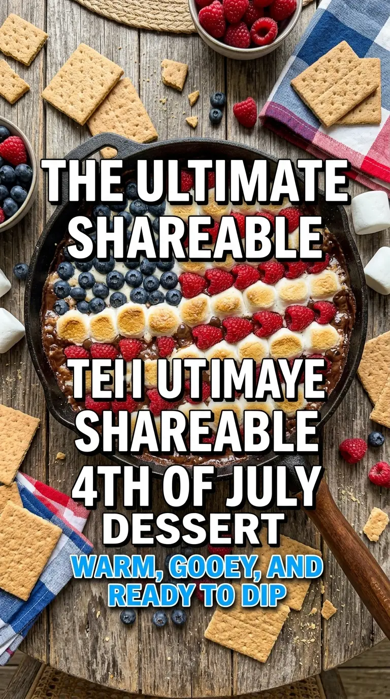 Flag S'Mores Dip gooey toasted berry