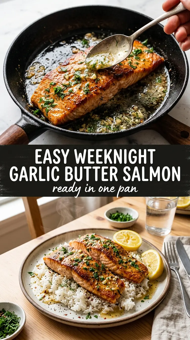 Garlic butter salmon flaky lemon-garlic