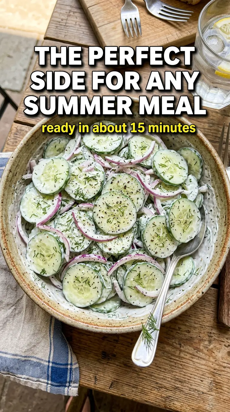 German Cucumber Salad creamy dill tangy