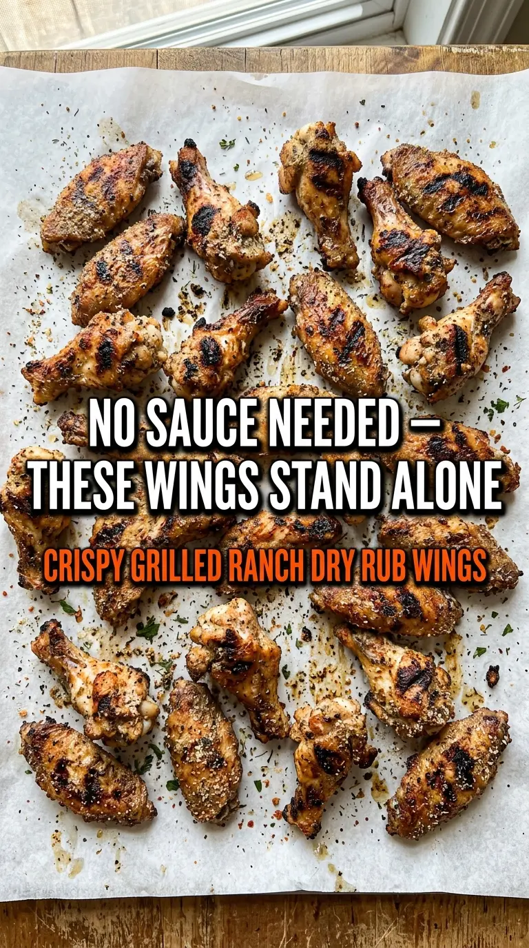Grilled Chicken Wings with Ranch Dry Rub crispy smoky ranch-seasoned