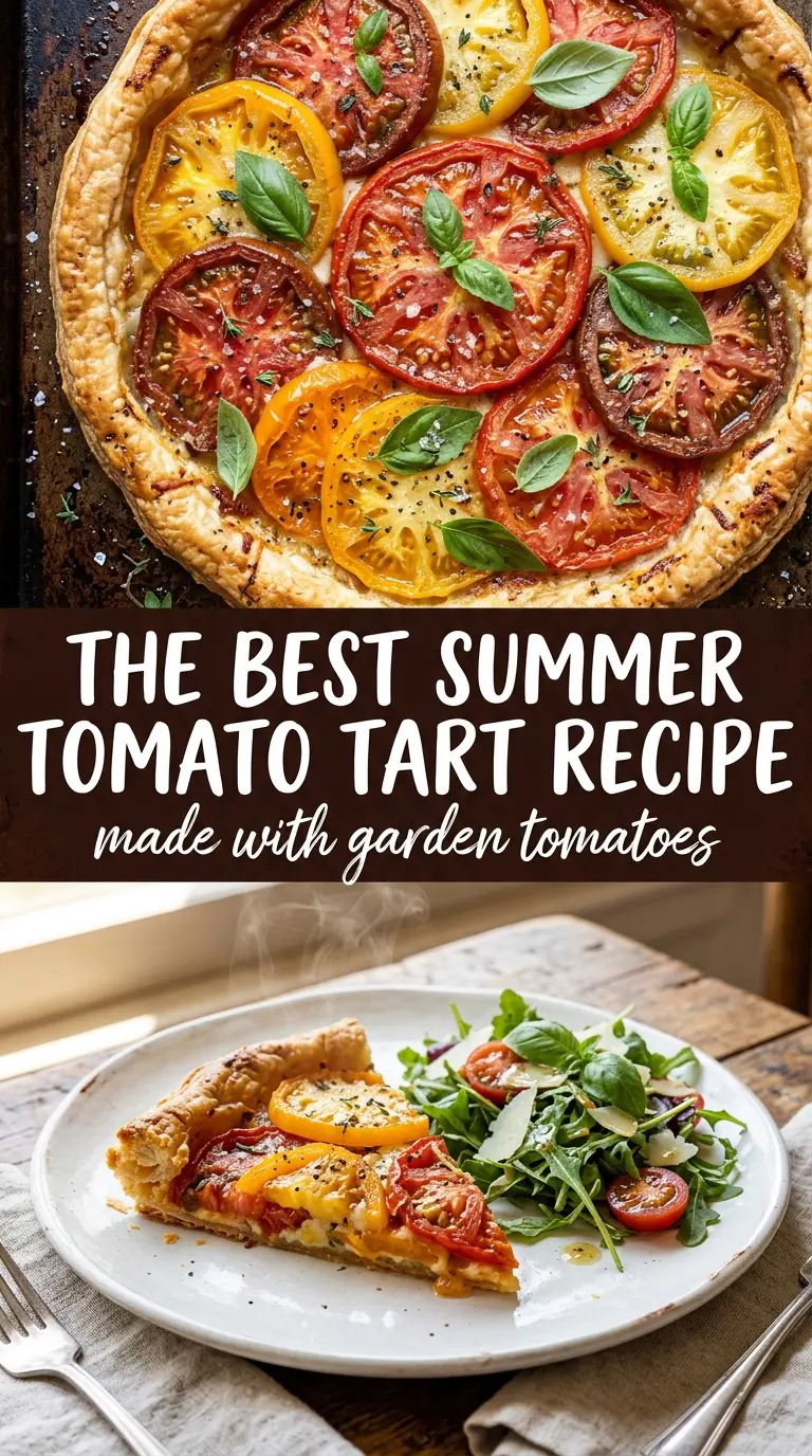 Heirloom Tomato Tart with Cheddar Crust colorful savory tart