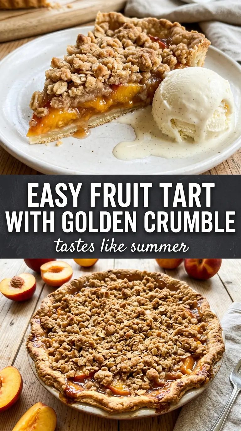 Nectarine Crumb Tart juicy buttery cinnamon