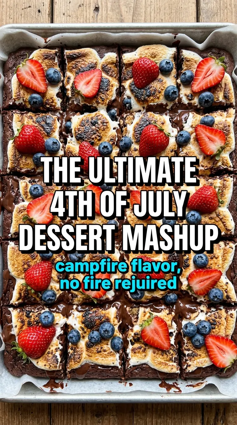 Patriotic S'mores Brownies