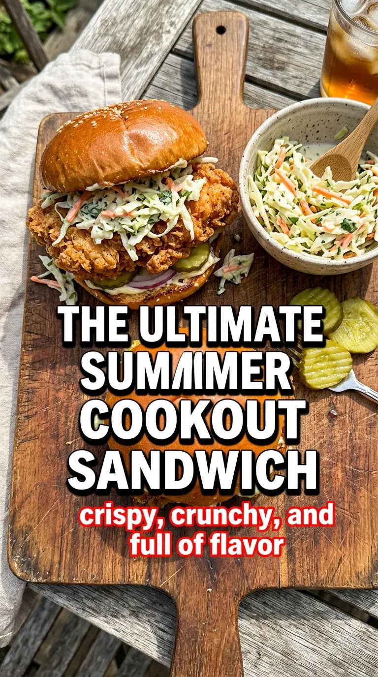 Summertime Fried Chicken Sandwiches With Tangy Slaw crispy crunchy