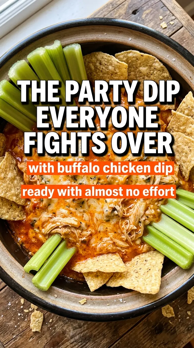 Crockpot Buffalo Chicken Dip creamy spicy cheesy