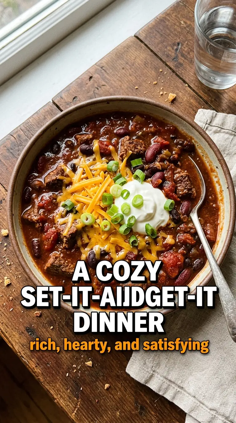 Slow Cooker Beef Chili hearty beans warm spices