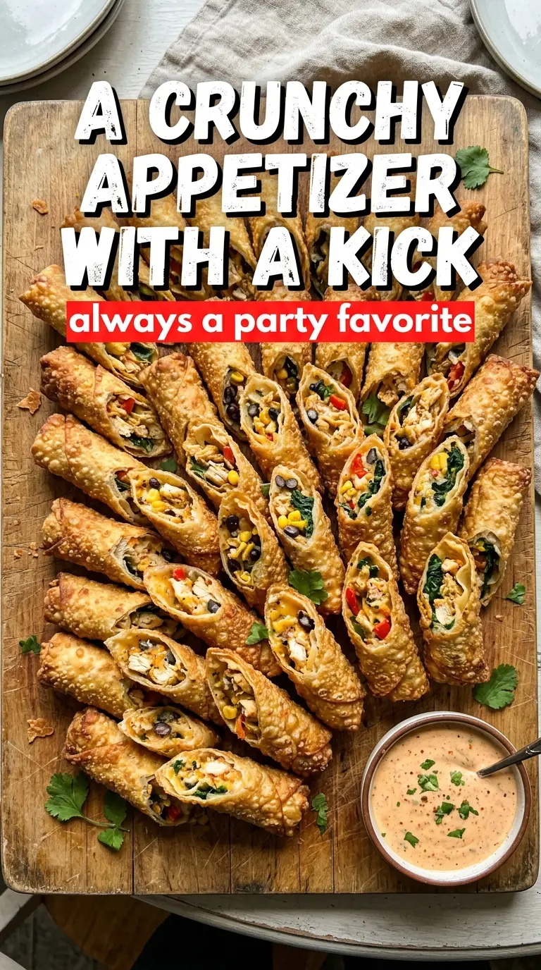Southwest Chicken Egg Rolls crispy cheesy