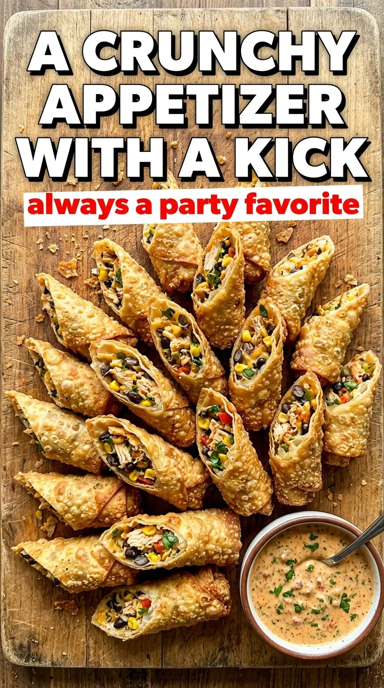 Southwest Chicken Egg Rolls crispy cheesy