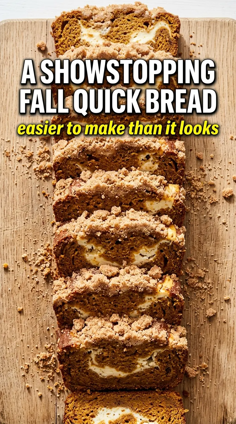 Streusel-Topped Pumpkin Cream Cheese Bread moist swirled bakery-style