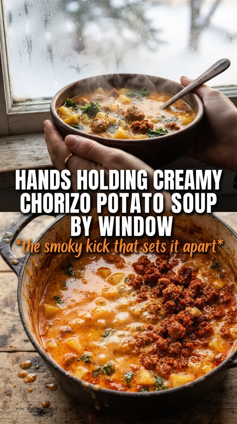 Creamy chorizo potato soup smoky creamy