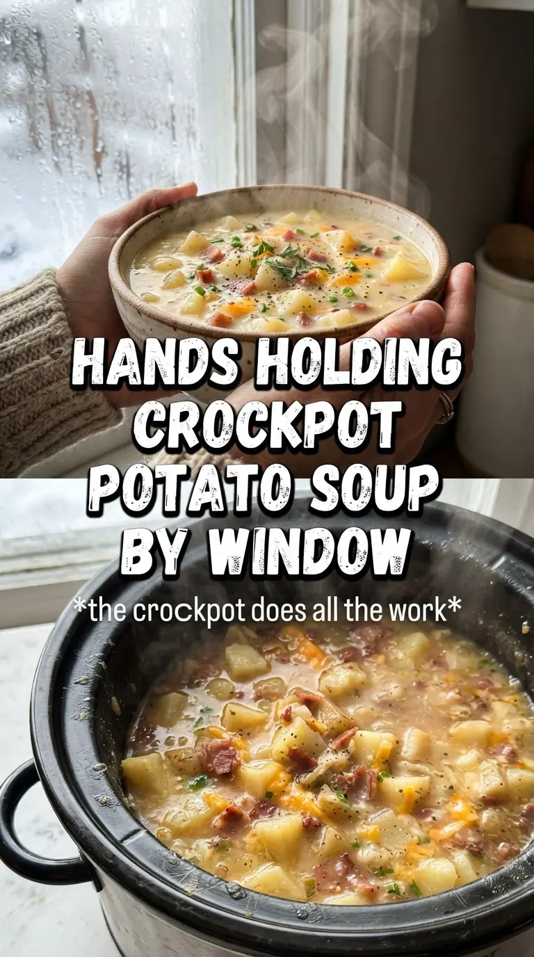 Crockpot Potato Soup creamy loaded